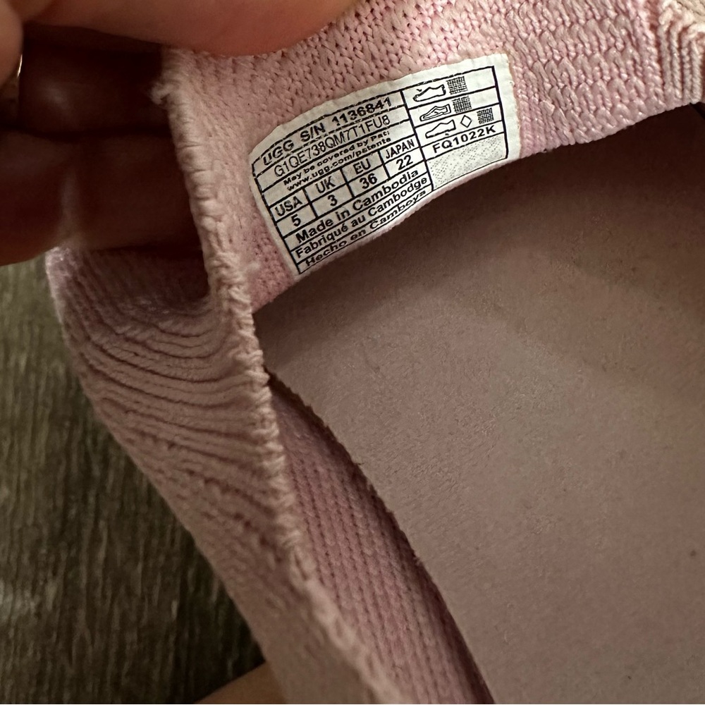 UGG Soft Pink Knit Slippers - Picture 14 of 14